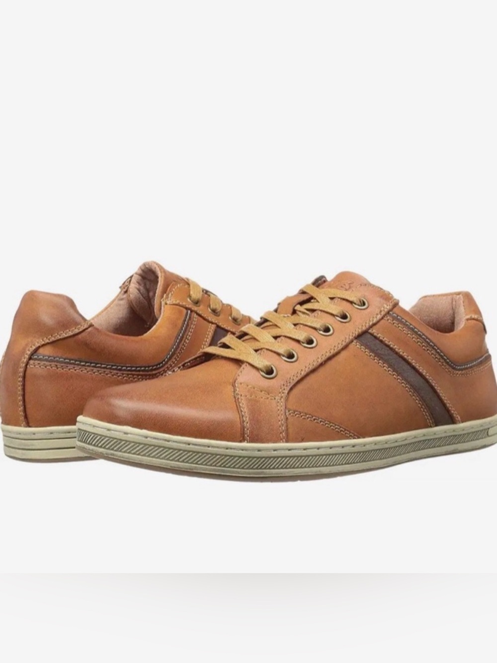 Propet Men's Tan Leather Lace-Up Loafers